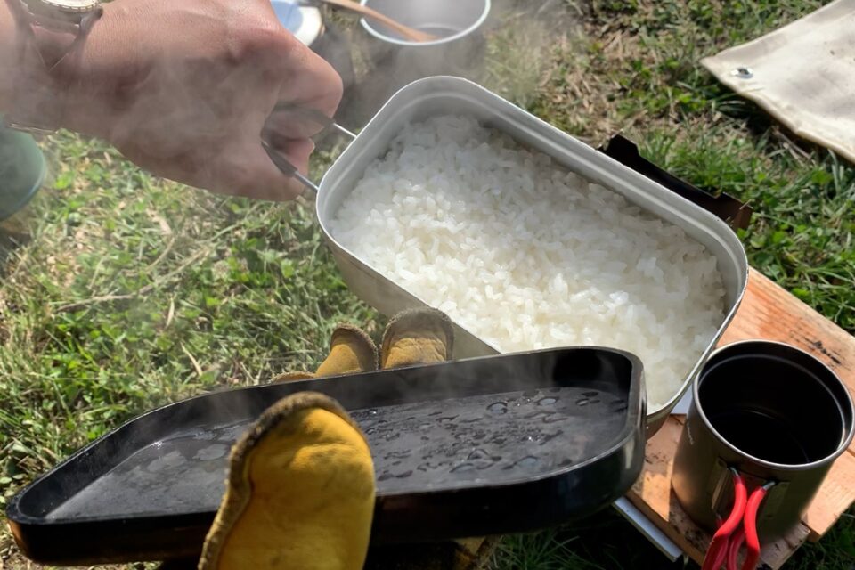 メスティン炊飯後