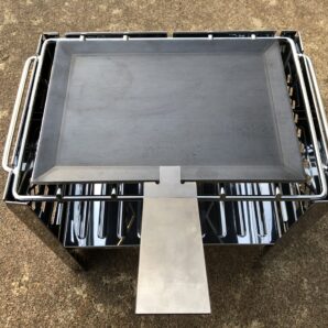 極厚グリルプレート【甲冑】シリーズ　鉄板Ver.※チタンハンドル付き