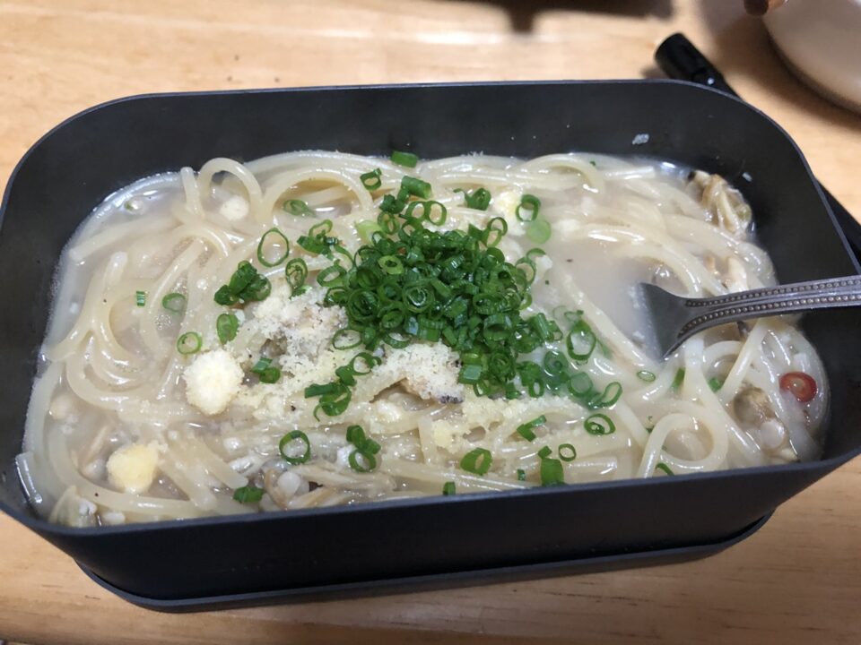 メスティンでボンゴレビアンコ