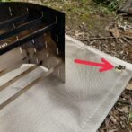 焚き火シートの固定