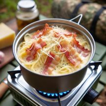 キャンプでパスタを作るなら湯切りなしがラク!!