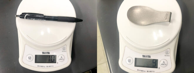 Standing fork spoon titanium重さ