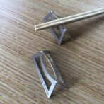 純チタン製の箸置き、2個セット、ペア