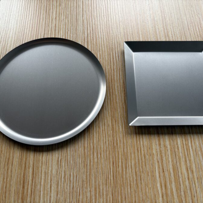 チタン丸皿　取り皿　ラウンドウォームプレート